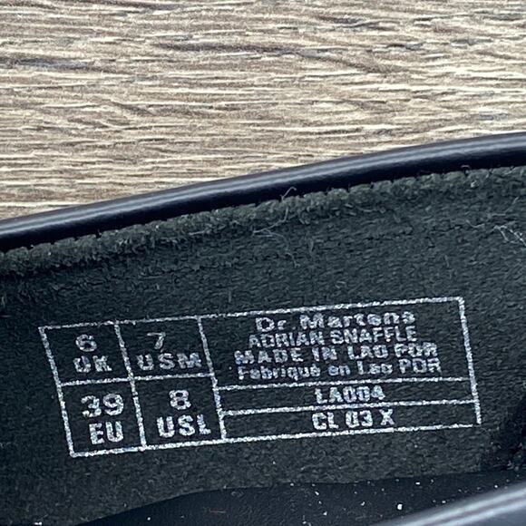 Dr. Marten's Adrian Polished Smooth Leather Loafers Unisex Mens 7 Ladies 8 Black - Picture 10 of 11